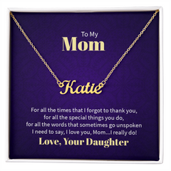 Custom Name Necklace - For Mom From Daughter